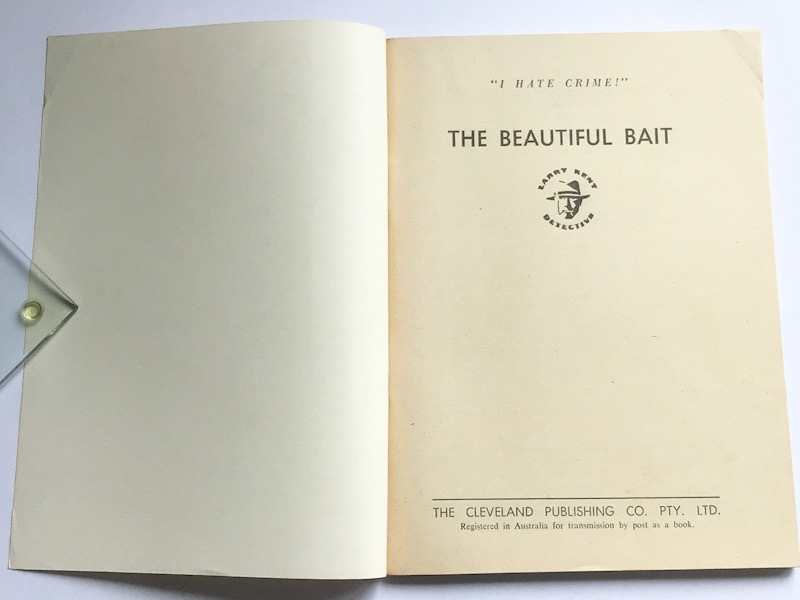 Larry Kent The Beautiful Bait Australian Detective paperback book No669